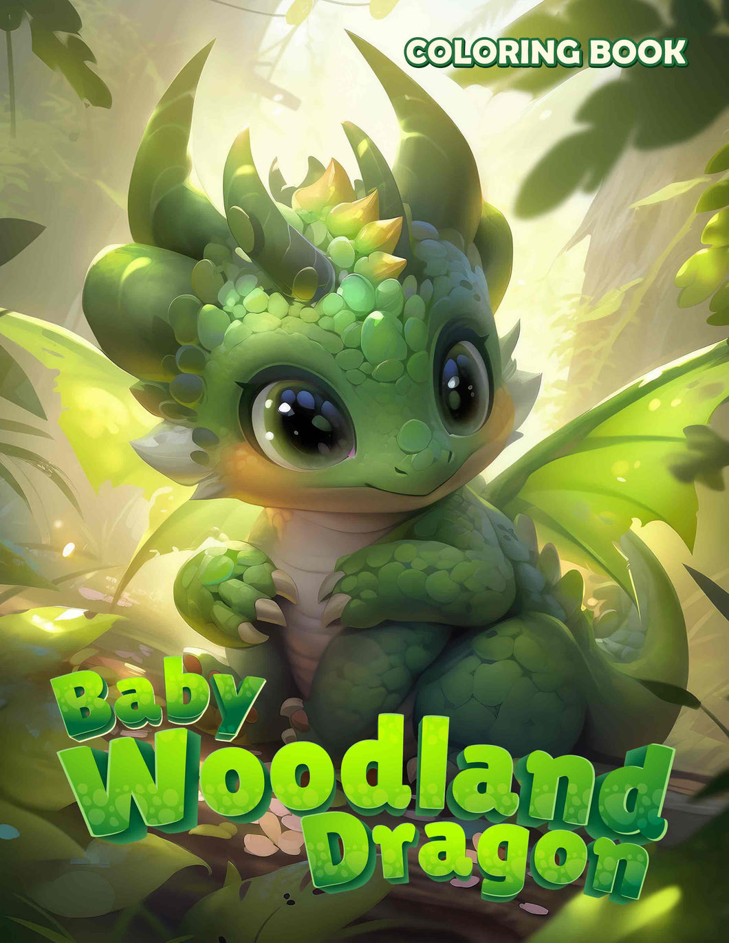 Baby Woodland Dragon 30 Pages Printable Coloring Book