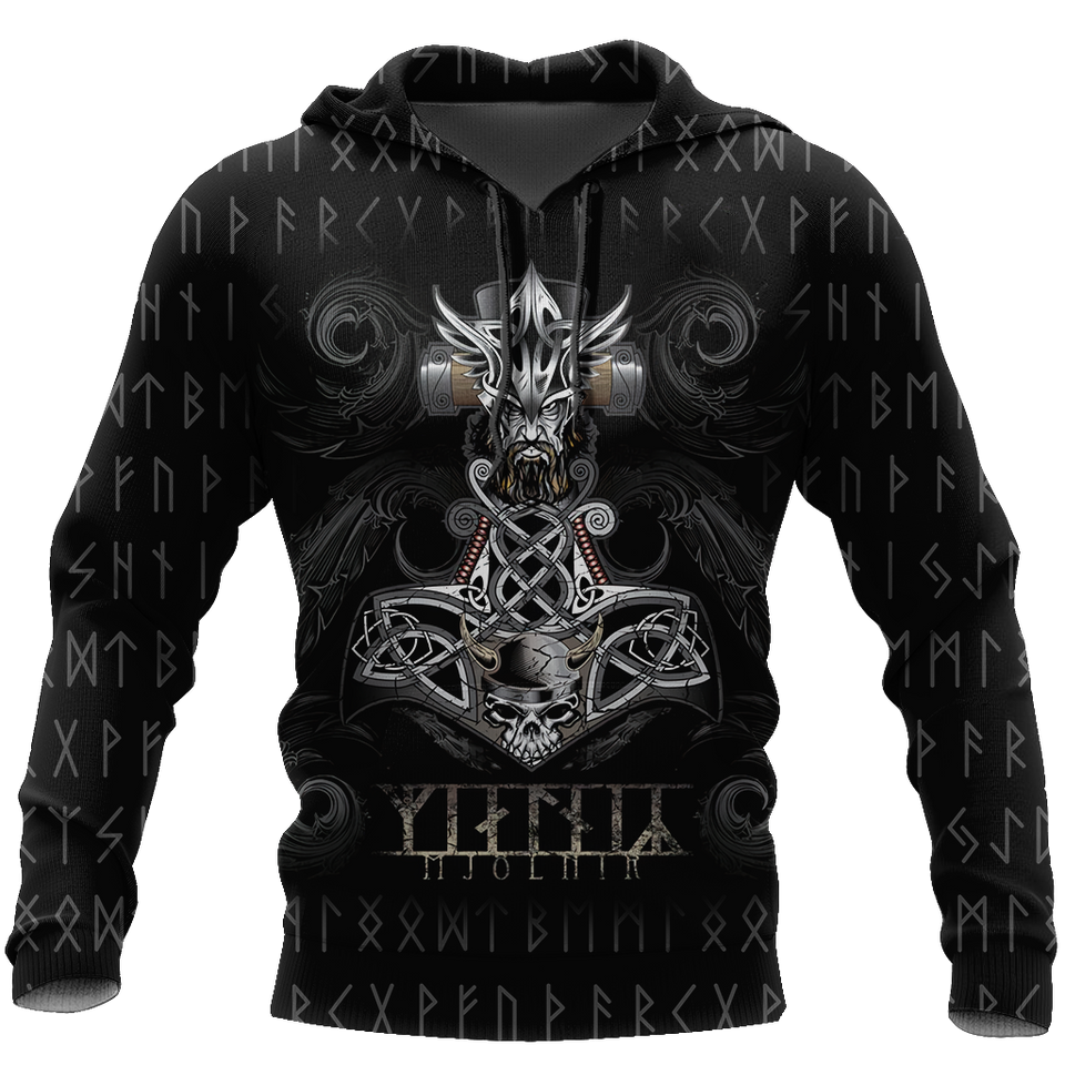 Unisex Hoodie All Over Print Viking Gifts Viking Hoodie Mjolnir Unisex Hoodie