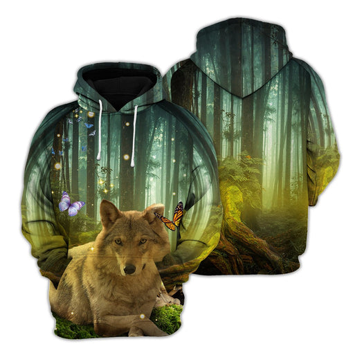 Wofl Butterfly All Over Print Unisex Hoodie