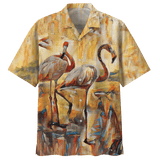 Flamingo  Yellow Unique Design Unisex Hawaiian Shirt For Men And Women Dhc17063840