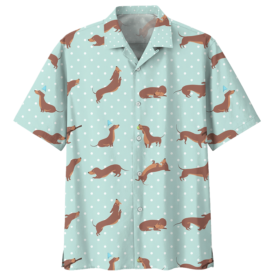 Dachshund  Blue Nice Design Unisex Hawaiian Shirt For Men And Women Dhc17063834