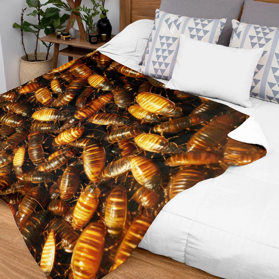 Cockroach Blanket – Funny Roach Bug Throw Blanket