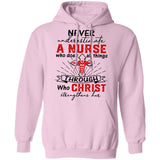 Never underestimate a nurse who does all things through Christ - Jesus Apparel