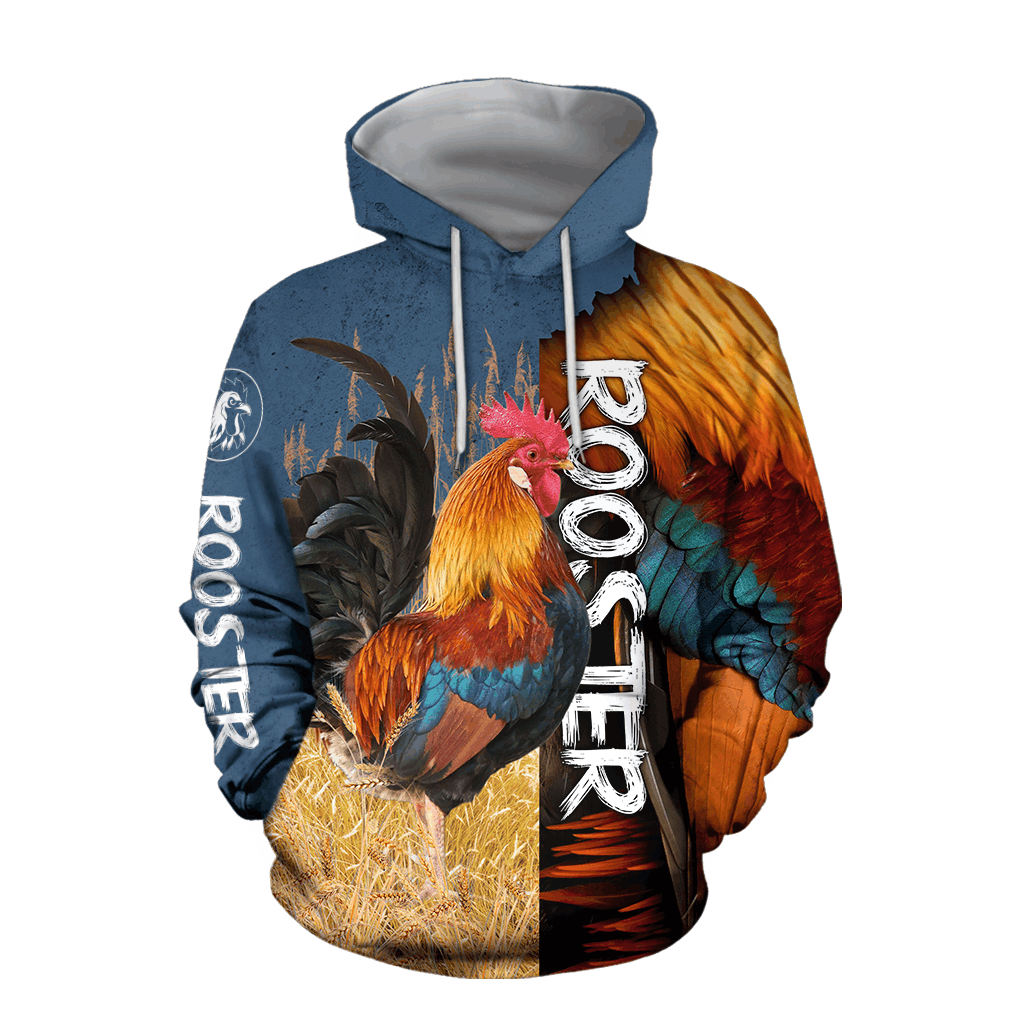 Premium Red Rooster Skin All Over Print Unisex Hoodie