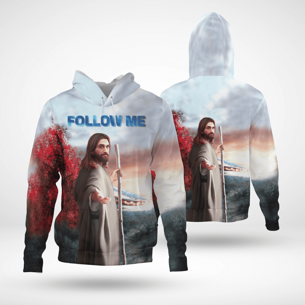 Jesus Follow Me Christian - Christ - Jesus - God 3D All Over Print Unisex Hoodie US Size