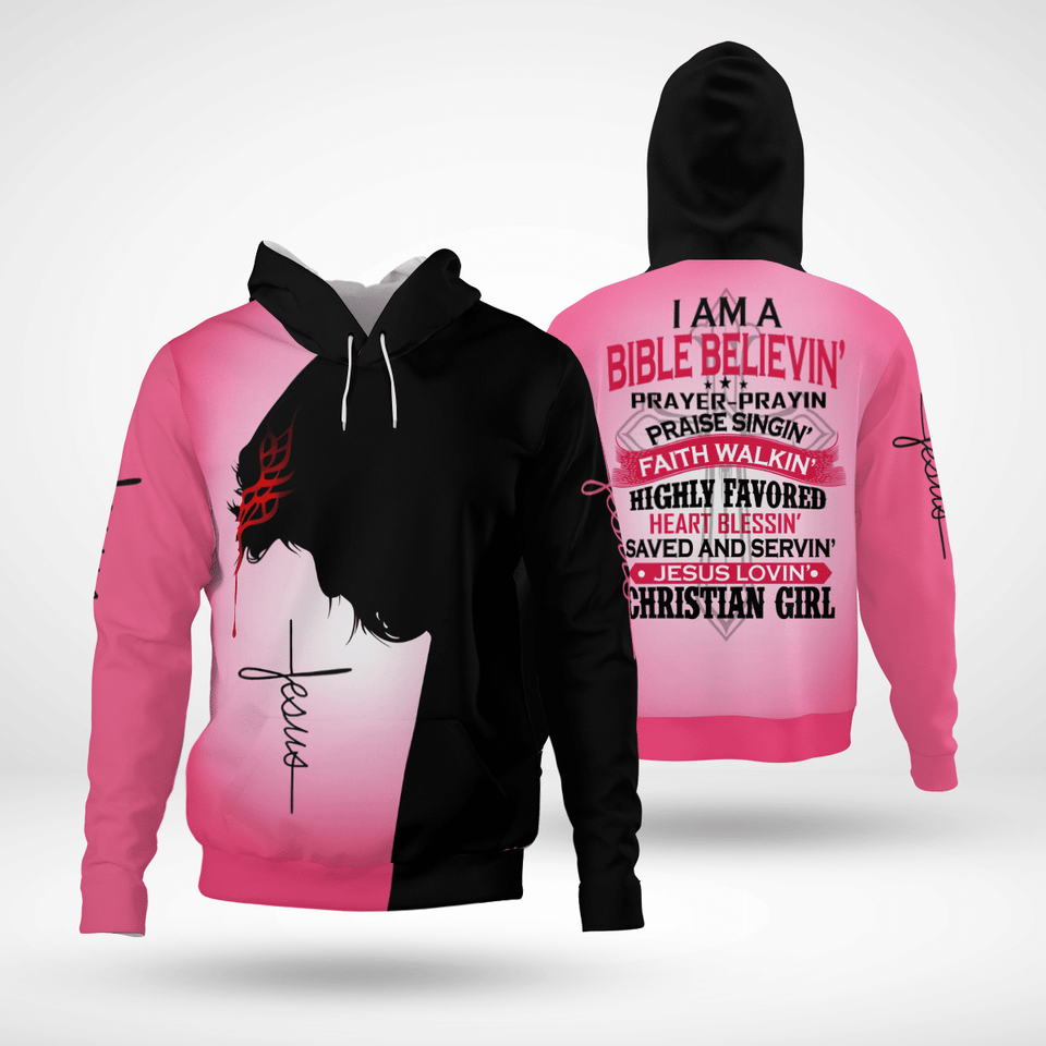 I Am A Bible Believing Christian - Christ - Jesus - God 3D All Over Print Unisex Hoodie US Size