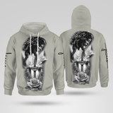 Jesus Cross Rose Christian - Christ - Jesus - God 3D All Over Print Unisex Hoodie US Size