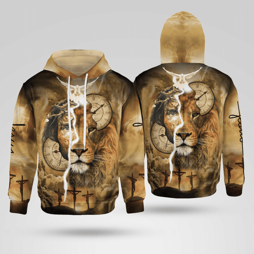 Jesus Lion Dove Christian - Christ - Jesus - God 3D All Over Print Unisex Hoodie US Size