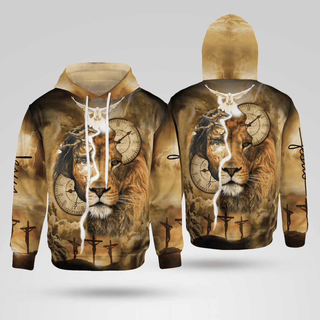 Jesus Lion Dove Christian - Christ - Jesus - God 3D All Over Print Unisex Hoodie US Size
