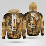 Jesus Lion Dove Christian - Christ - Jesus - God 3D All Over Print Unisex Hoodie US Size