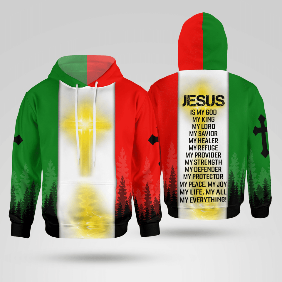 Jesus Is My God Italian Flag Christian - Christ - Jesus - God 3D All Over Print Unisex Hoodie US Size