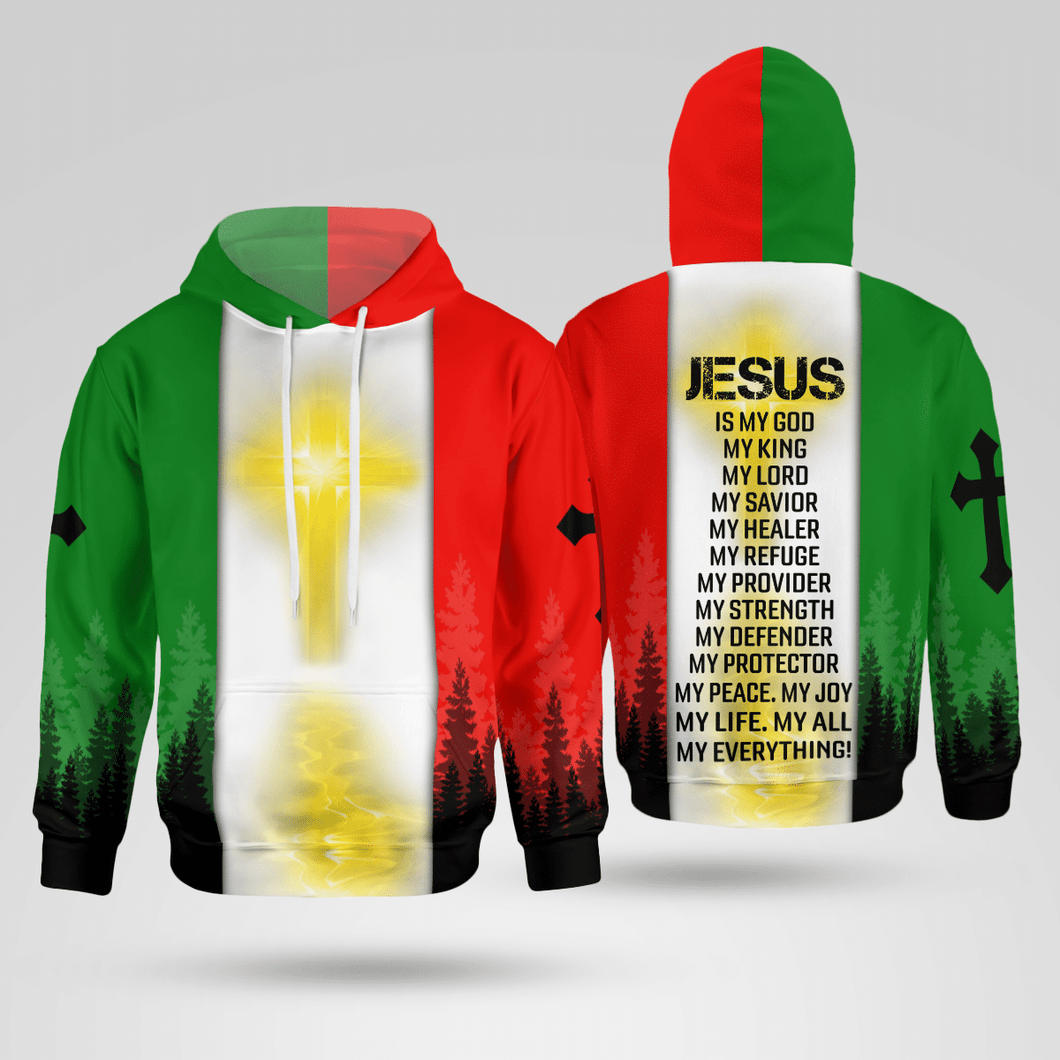 Jesus Is My God Italian Flag Christian - Christ - Jesus - God 3D All Over Print Unisex Hoodie US Size