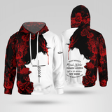 Jesus And Roses Christian - Christ - Jesus - God 3D All Over Print Unisex Hoodie US Size