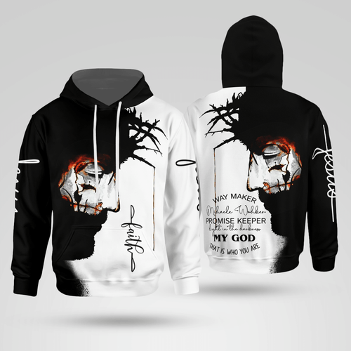 Jesus Way Maker Christian - Christ - Jesus - God 3D All Over Print Unisex Hoodie US Size
