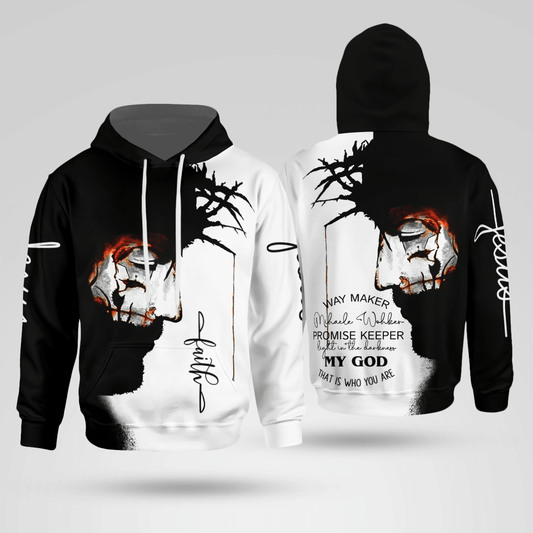 Jesus Way Maker Christian - Christ - Jesus - God 3D All Over Print Unisex Hoodie US Size