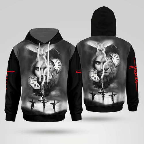 Jesus And Lion Christian - Christ - Jesus - God 3D All Over Print Unisex Hoodie US Size
