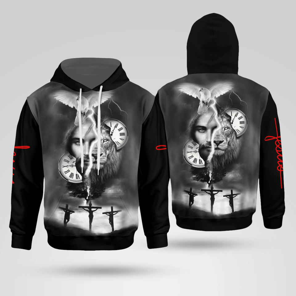 Jesus And Lion Christian - Christ - Jesus - God 3D All Over Print Unisex Hoodie US Size