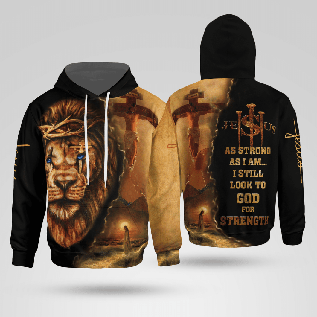 Jesus And Lion Christian - Christ - Jesus - God 3D All Over Print Unisex Hoodie US Size