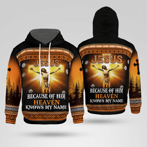 Jesus Because Of Him Christian - Christ - Jesus - God 3D All Over Print Unisex Hoodie US Size