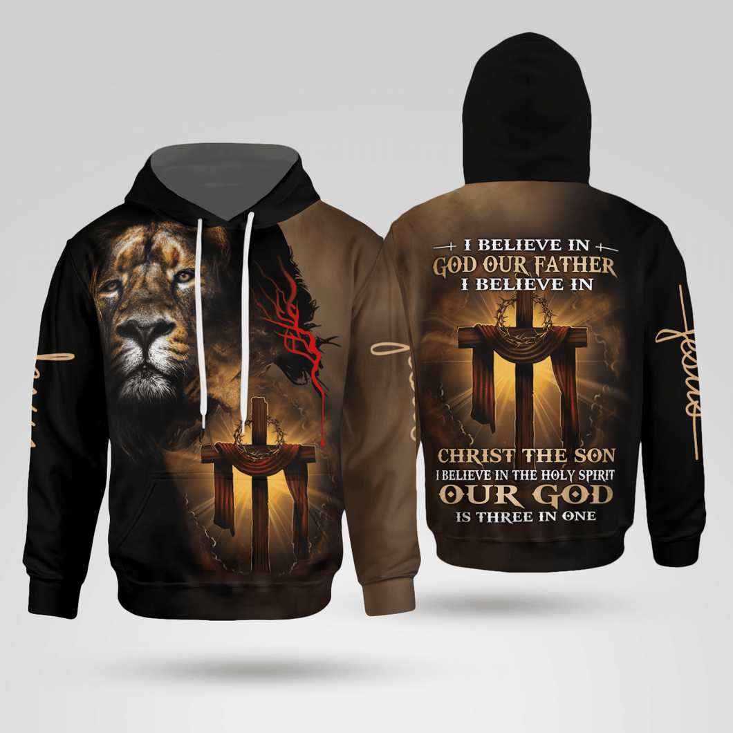 The Son Jesus And Lion Christian - Christ - Jesus - God 3D All Over Print Unisex Hoodie US Size