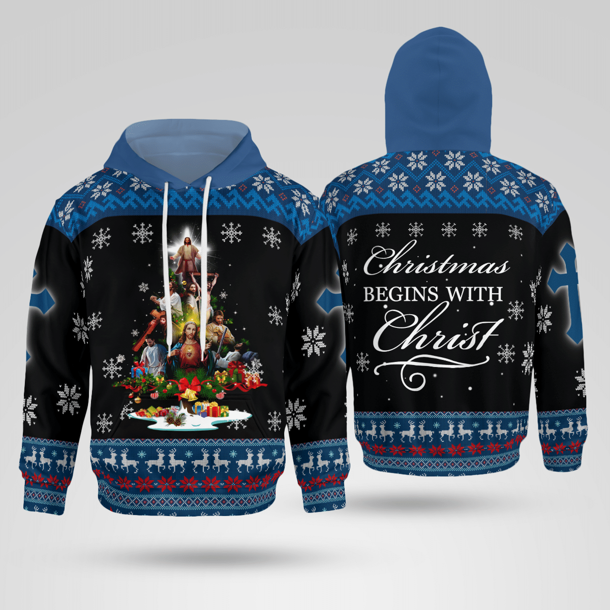 Jesus Christmas Merry Christmas Gift Christian - Christ - Jesus - God 3D All Over Print Unisex Hoodie US Size