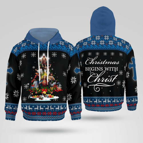 Jesus Christmas Merry Christmas Gift Christian - Christ - Jesus - God 3D All Over Print Unisex Hoodie US Size