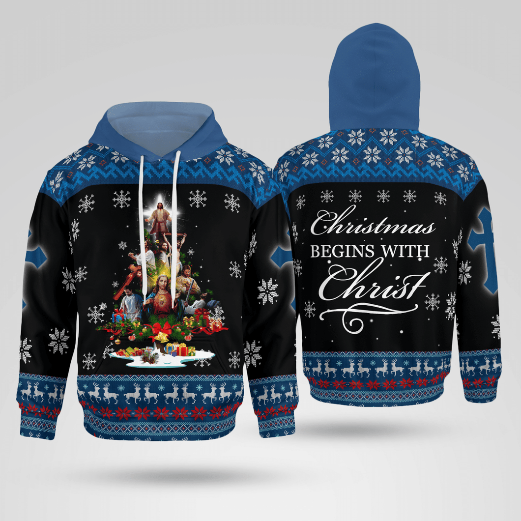 Jesus Christmas Merry Christmas Gift Christian - Christ - Jesus - God 3D All Over Print Unisex Hoodie US Size