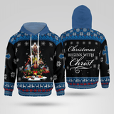 Jesus Christmas Merry Christmas Gift Christian - Christ - Jesus - God 3D All Over Print Unisex Hoodie US Size