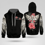 Faith Angel Wings Christian - Christ - Jesus - God 3D All Over Print Unisex Hoodie US Size