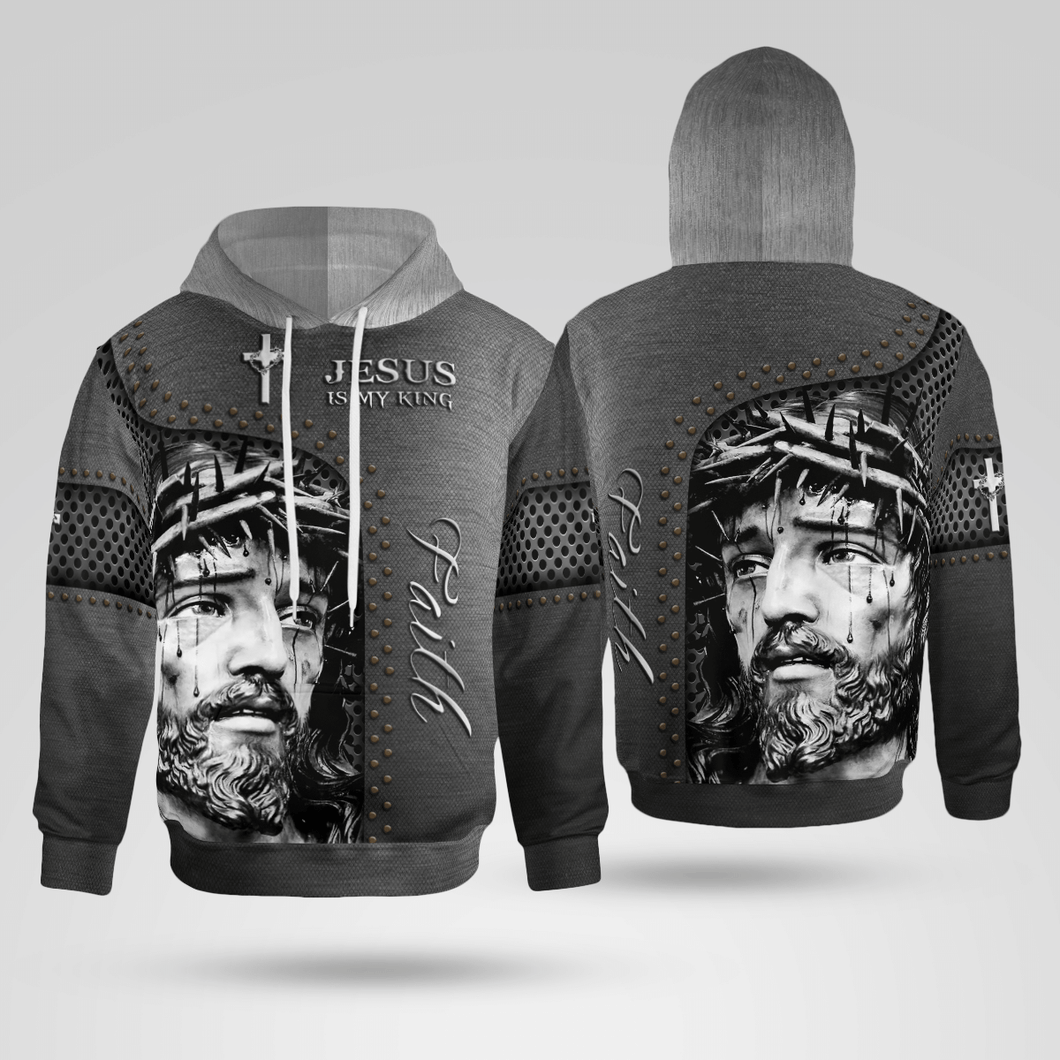 Jesus Is My King Faith Christian - Christ - Jesus - God 3D All Over Print Unisex Hoodie US Size