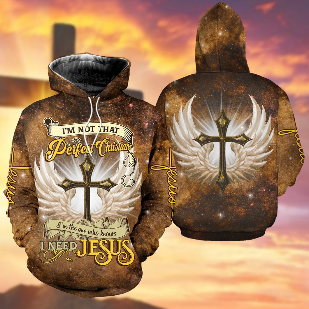 I'm Not That Perfect Christian - Christ - Jesus - God 3D All Over Print Unisex Hoodie US Size