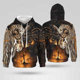 Jesus And Lion Christian - Christ - Jesus - God 3D All Over Print Unisex Hoodie US Size