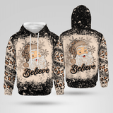 Believe Christmas Christian - Christ - Jesus - God 3D All Over Print Unisex Hoodie US Size
