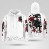 Jesus Cross Faith With Roses Christian - Christ - Jesus - God 3D All Over Print Unisex Hoodie US Size