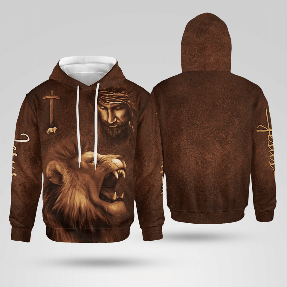 Jesus Faith Over Fear Lion Christian - Christ - Jesus - God 3D All Over Print Unisex Hoodie US Size