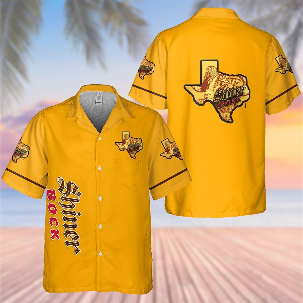 Shiner Bock Beer All Over Print 3D Hawaiian Shirt