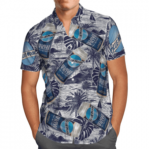 Blue Moon Belgian White Beer All Over Print 3D Hawaiian Shirt