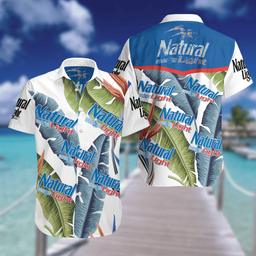 Natural Light Beer All Over Print 3D Hawaiian Shirt