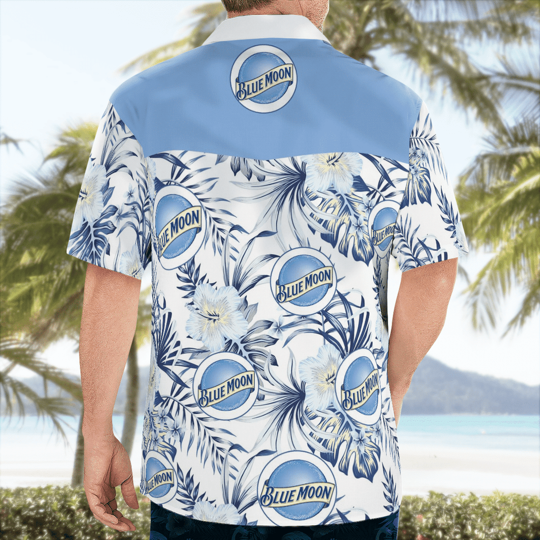 Blue Moon Beer All Over Print 3D Hawaiian Shirt