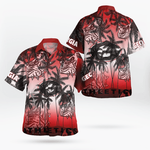 Georgia Bulldogs All Over Print 3D Aloha Summer Beach Hawaiian Shirt