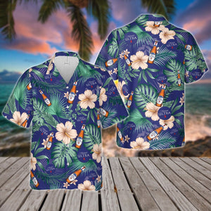 Michelob Ultra Beer All Over Print 3D Flowery Aloha Summer Beach Hawaiian Shirt