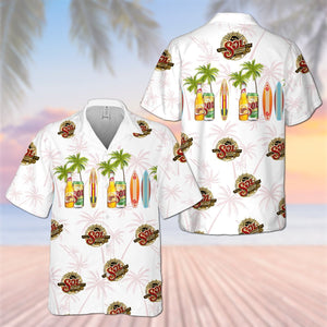 Sol Beer Palm Tree All Over Print 3D Aloha Summer Beach Hawaiian Shirt