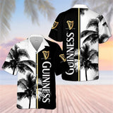 Guinness Beer Palm Tree All Over Print 3D Aloha Summer Beach Hawaiian Shirt