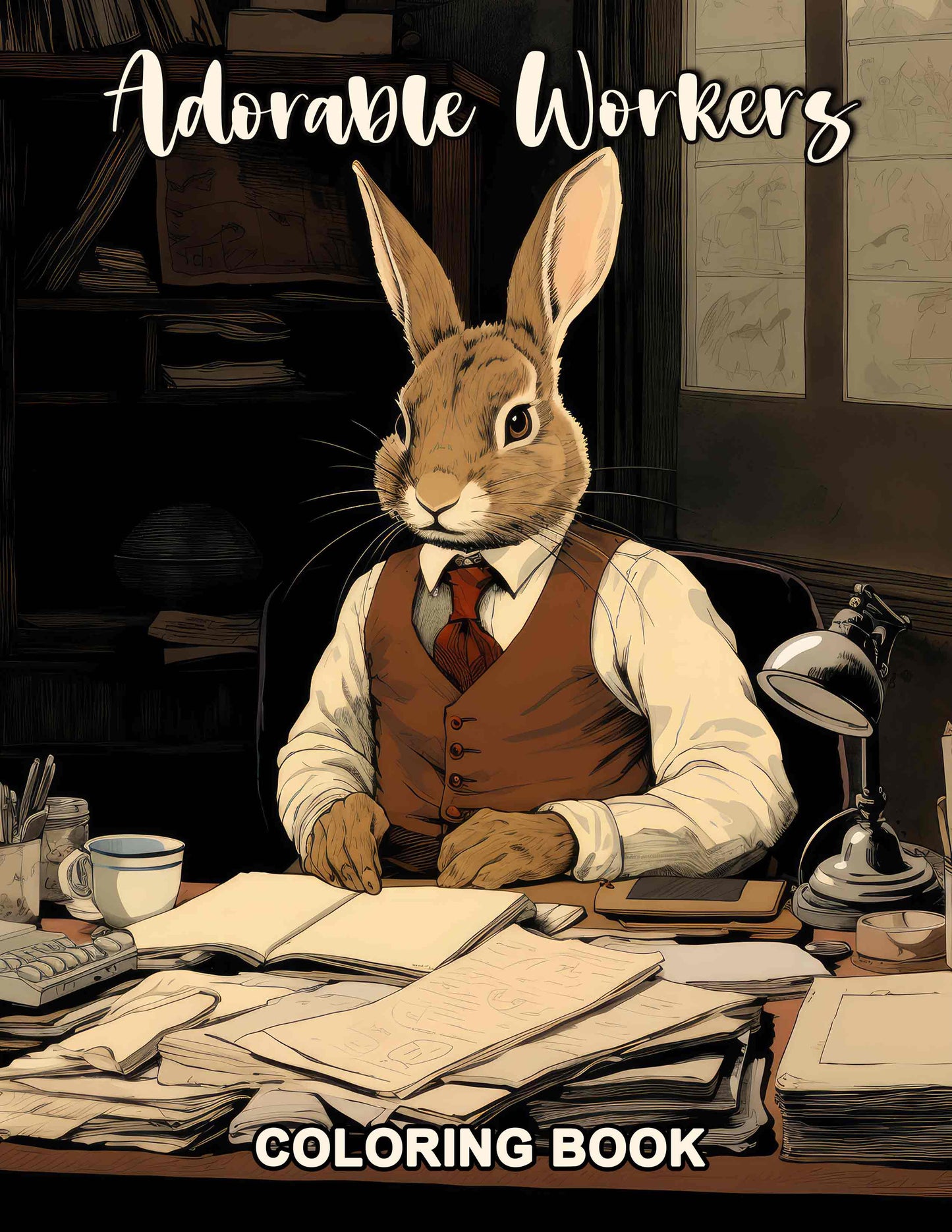 Adorable Workers 30 Pages Printable Coloring Book