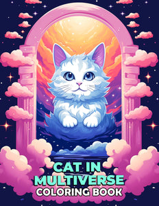 Cat In Multiverse 30 Pages Printable Coloring Book