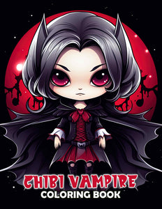 Chibi Vampire 30 Pages Printable Coloring Book