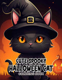 Cute Spooky Halloween Cat 30 Pages Printable Coloring Book