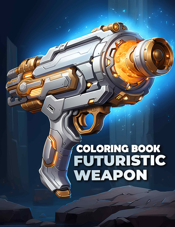 Futuristic Weapon 30 Pages Printable Coloring Book