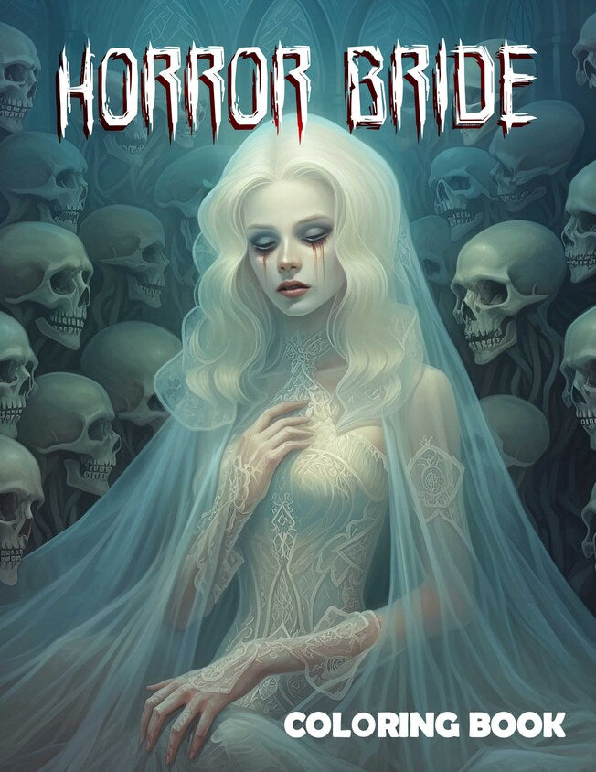 Horror Bride 30 Pages Printable Coloring Book