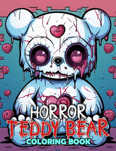 Horror Teddy Bear 30 Pages Printable Coloring Book